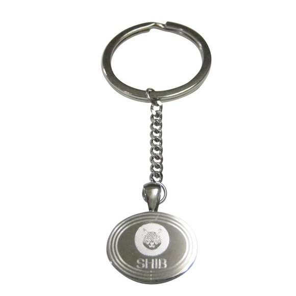 Shiba Inu Coin SHIB Cryptocurrency Blockchain Pendant Keychain - Picture 1 of 2